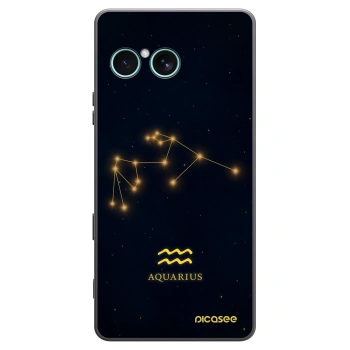 Picasee Μαύρη θήκη σιλικόνης για Sony Xperia 10 VII - AQUARIUS