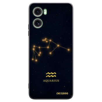 Picasee Μαύρη θήκη σιλικόνης για Motorola Moto G06 - AQUARIUS