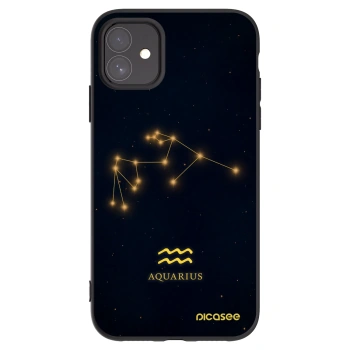 Picasee Μαύρη θήκη σιλικόνης για Apple iPhone 11 - AQUARIUS