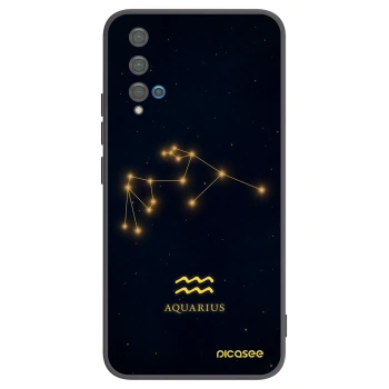 Picasee Μαύρη θήκη σιλικόνης για Huawei Nova 5T - AQUARIUS