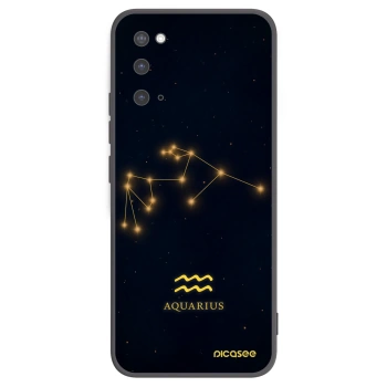 Picasee Μαύρη θήκη σιλικόνης για Samsung Galaxy S20 G980F - AQUARIUS