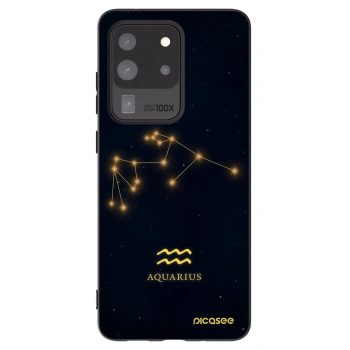 Picasee Μαύρη θήκη σιλικόνης για Samsung Galaxy S20 Ultra 5G G988F - AQUARIUS