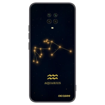 Picasee Μαύρη θήκη σιλικόνης για Xiaomi Redmi Note 9 Pro - AQUARIUS