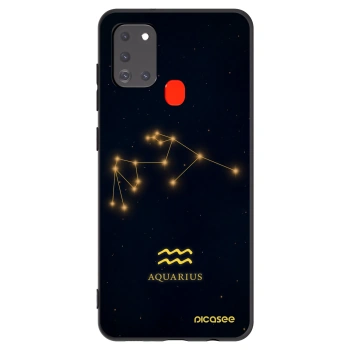 Picasee Μαύρη θήκη σιλικόνης για Samsung Galaxy A21s - AQUARIUS