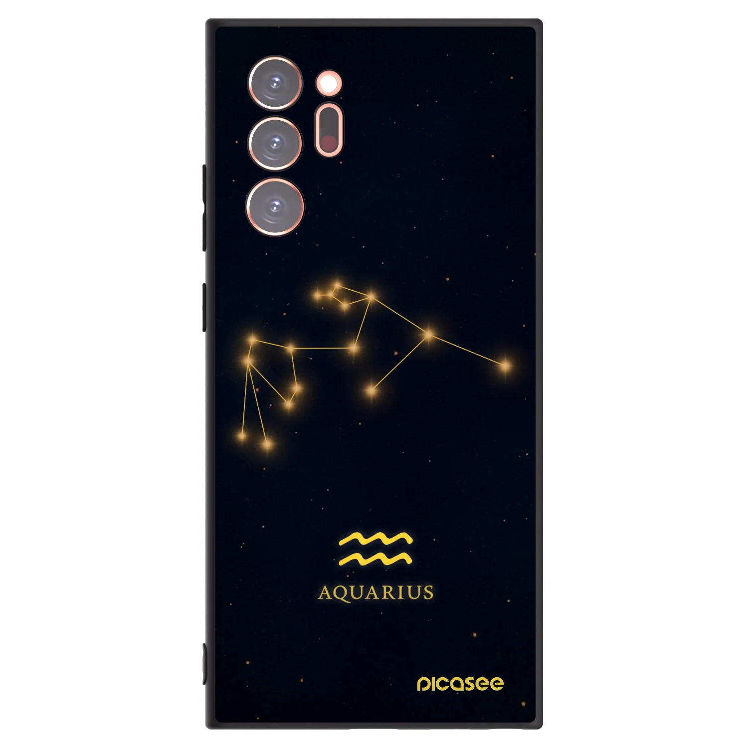 Picasee Μαύρη θήκη σιλικόνης για Samsung Galaxy Note 20 Ultra - AQUARIUS