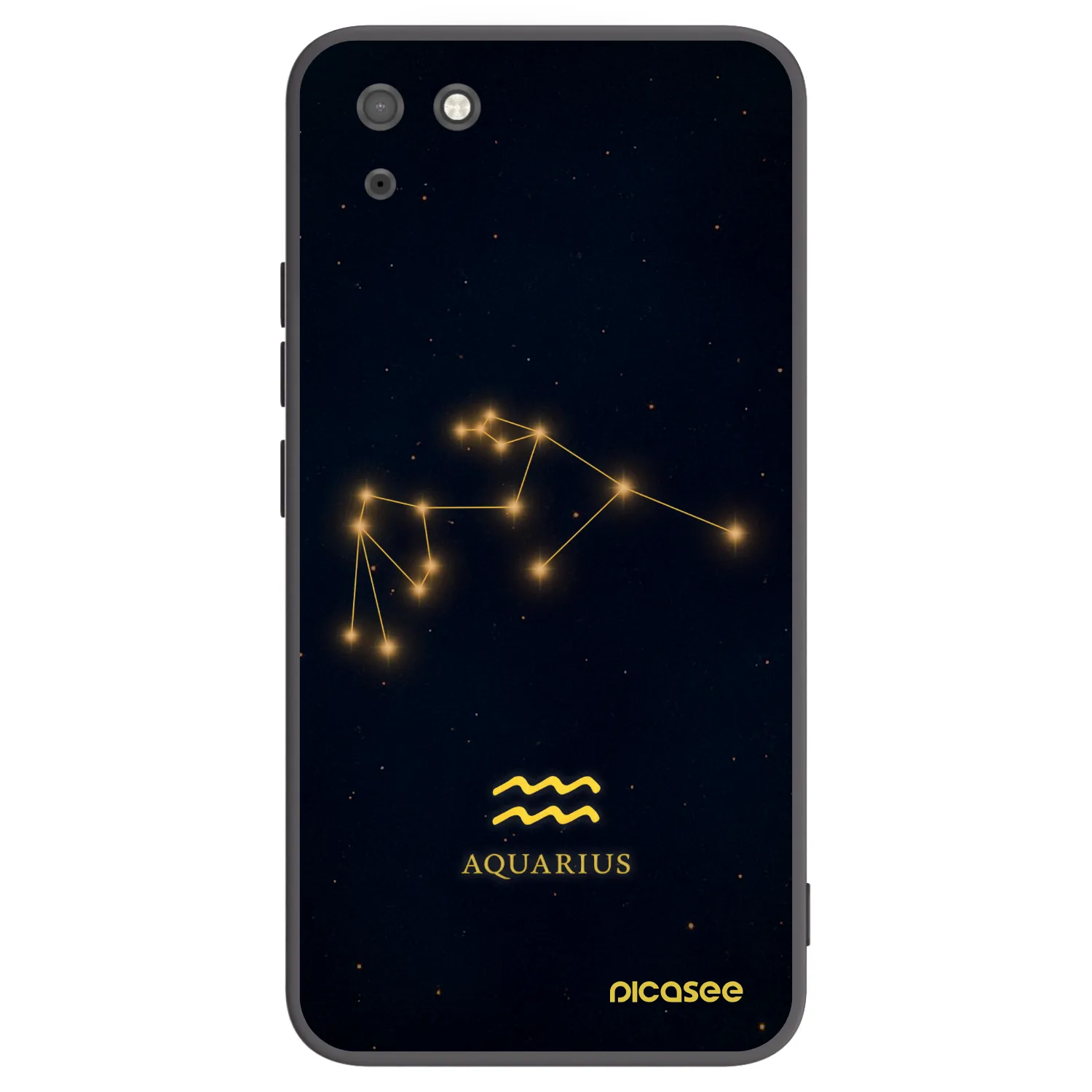 Picasee Μαύρη θήκη σιλικόνης για Huawei Y5P - AQUARIUS