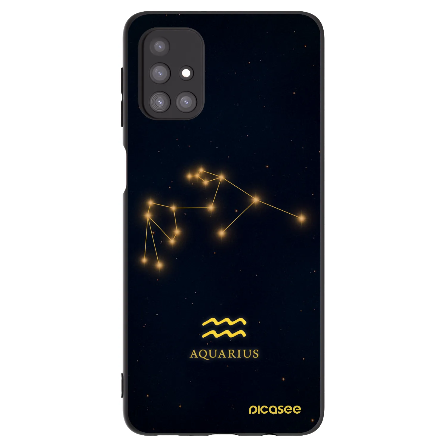 Picasee Μαύρη θήκη σιλικόνης για Samsung Galaxy M31s - AQUARIUS