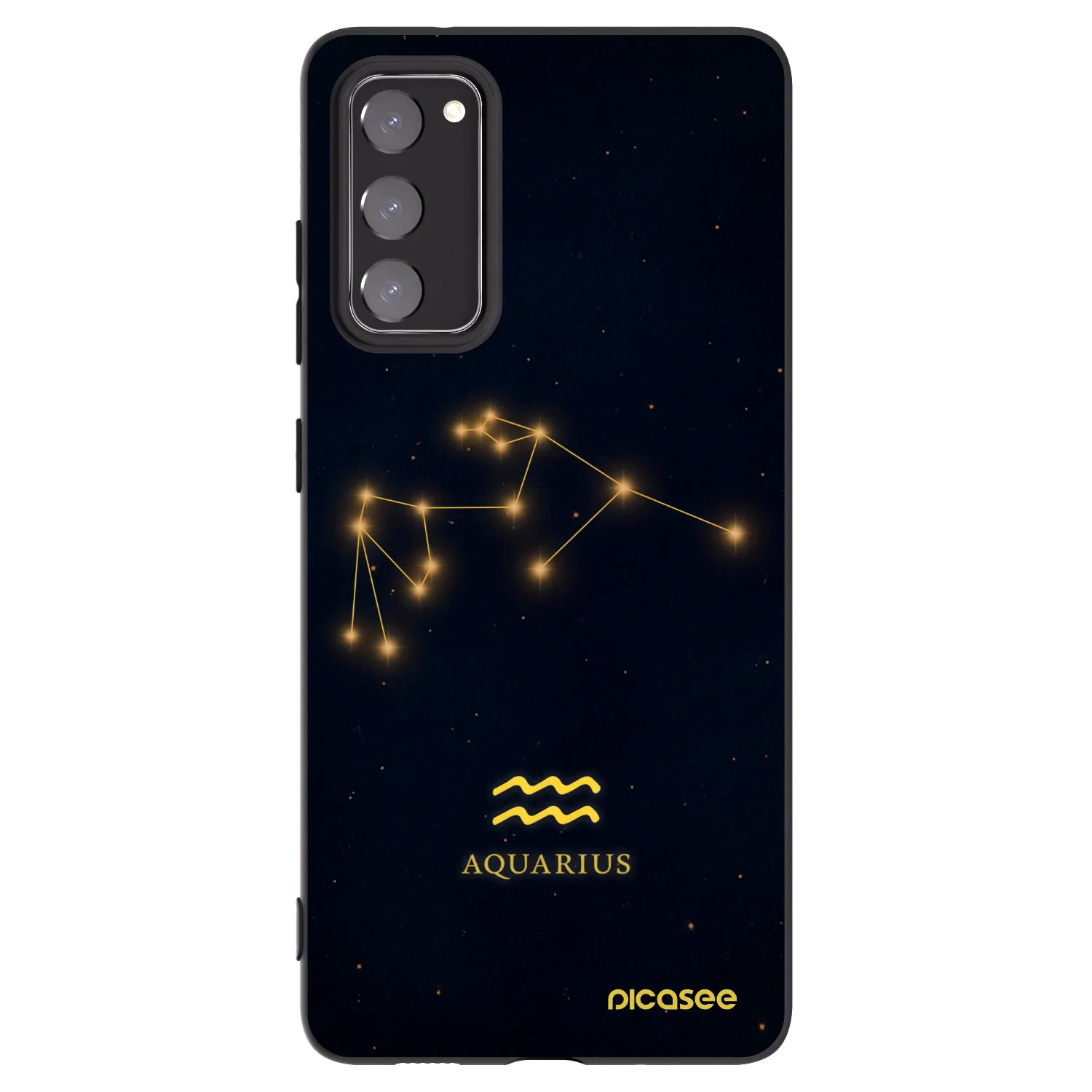 Picasee Μαύρη θήκη σιλικόνης για Samsung Galaxy S20 FE - AQUARIUS