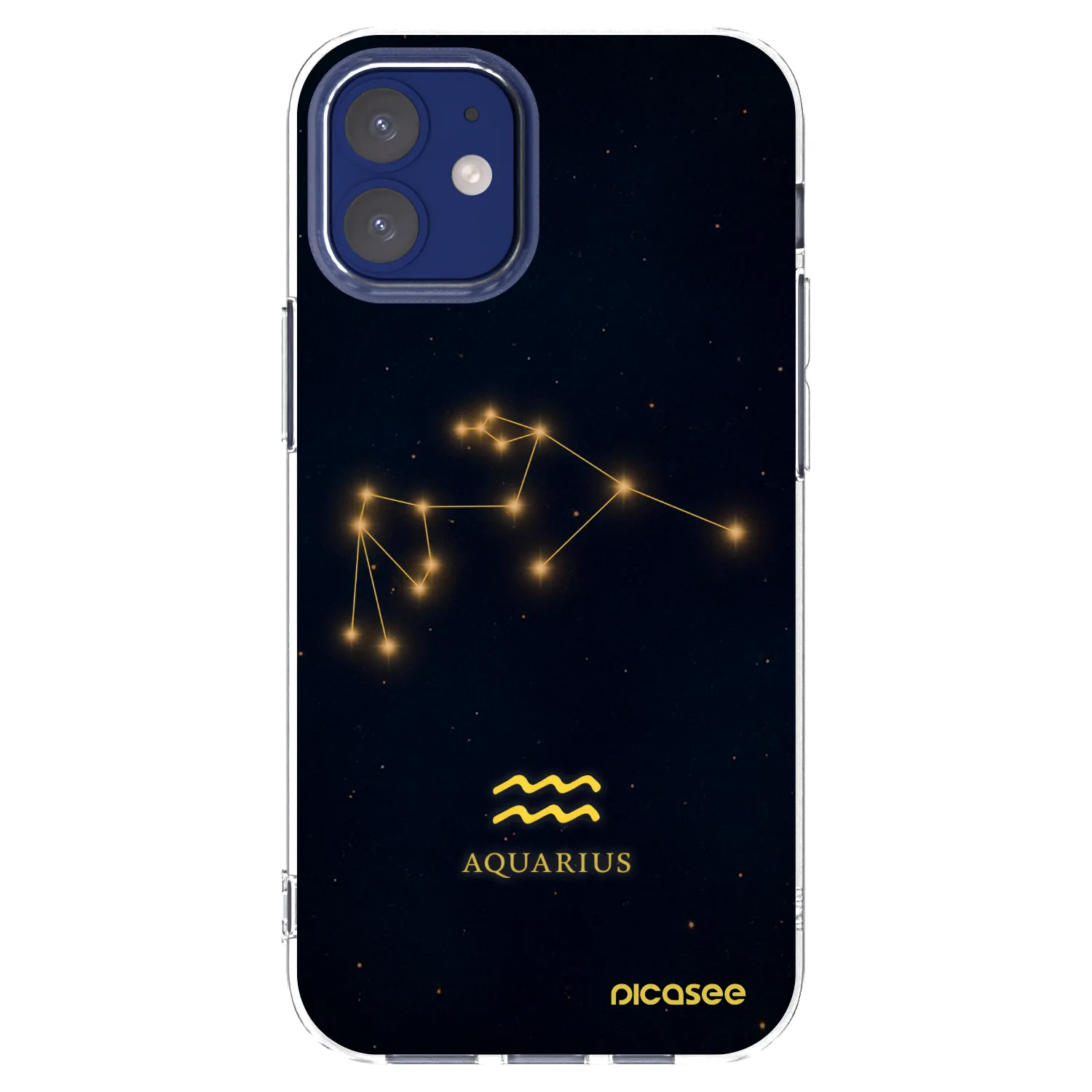 Picasee διαφανής θήκη σιλικόνης Apple iPhone 12 mini - AQUARIUS