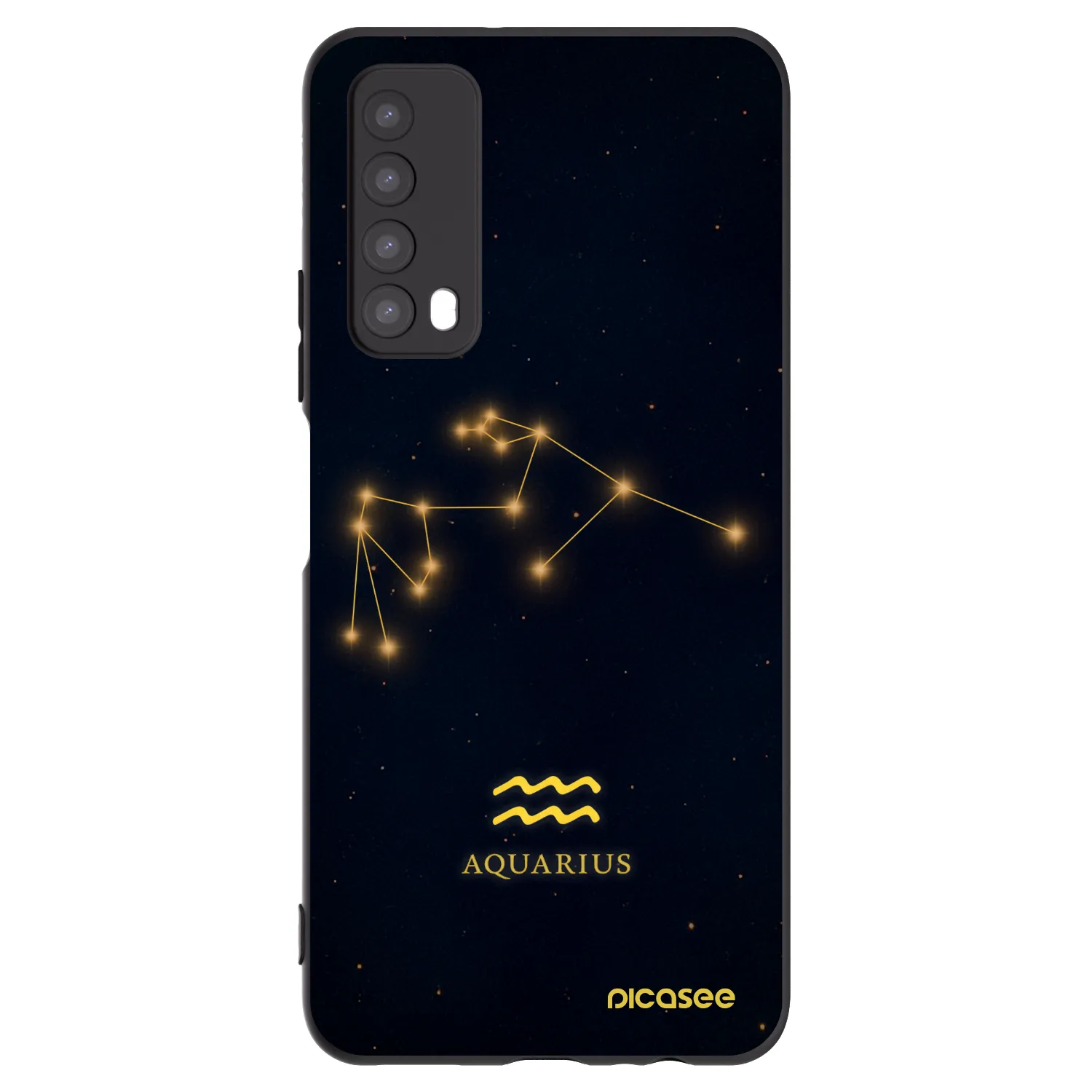 Picasee Μαύρη θήκη σιλικόνης για Huawei P Smart 2021 - AQUARIUS