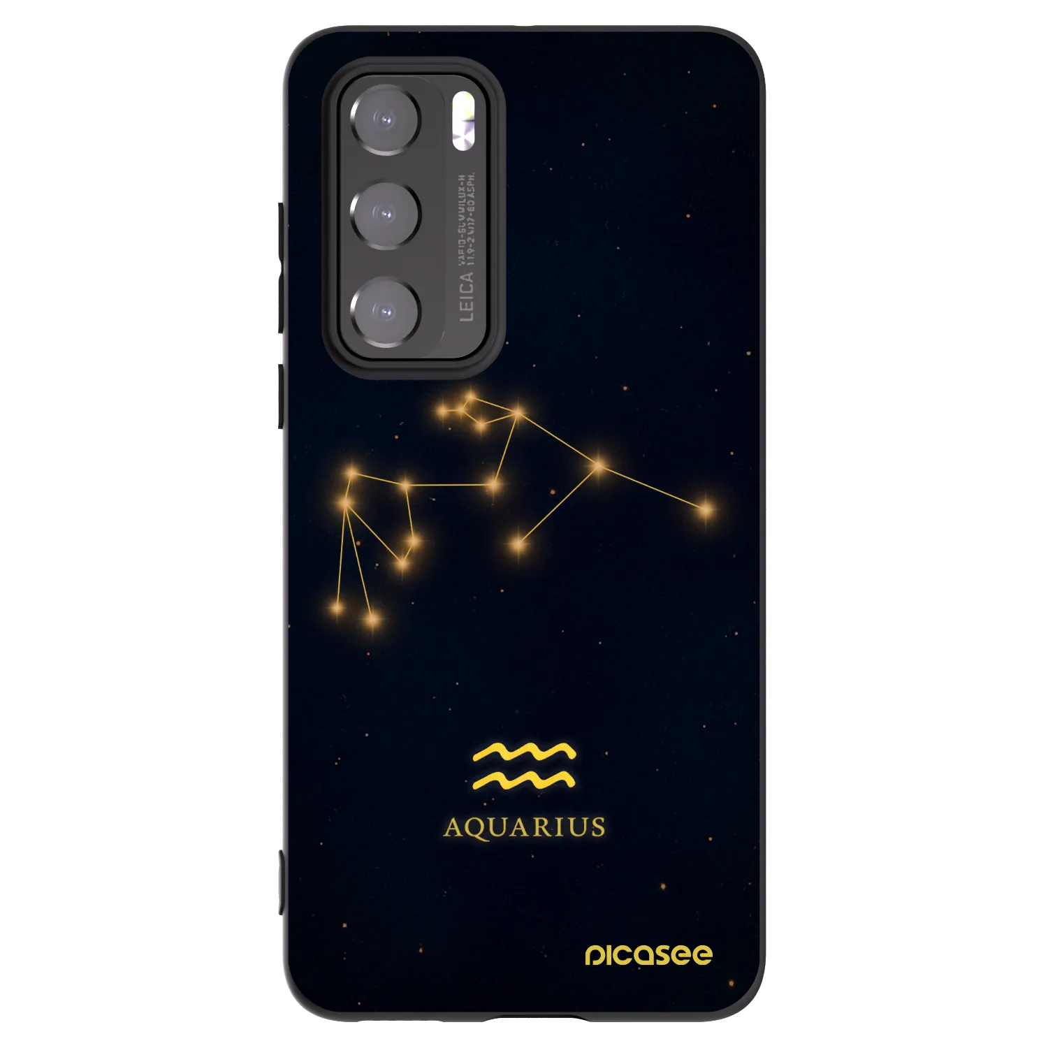 Picasee Μαύρη θήκη σιλικόνης για Huawei P40 - AQUARIUS