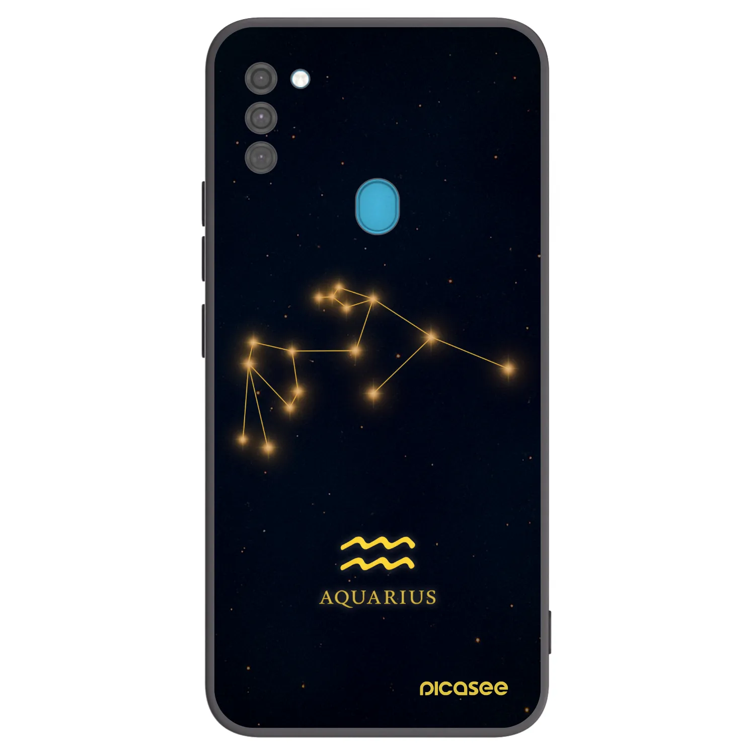 Picasee Μαύρη θήκη σιλικόνης για Samsung Galaxy M11 - AQUARIUS