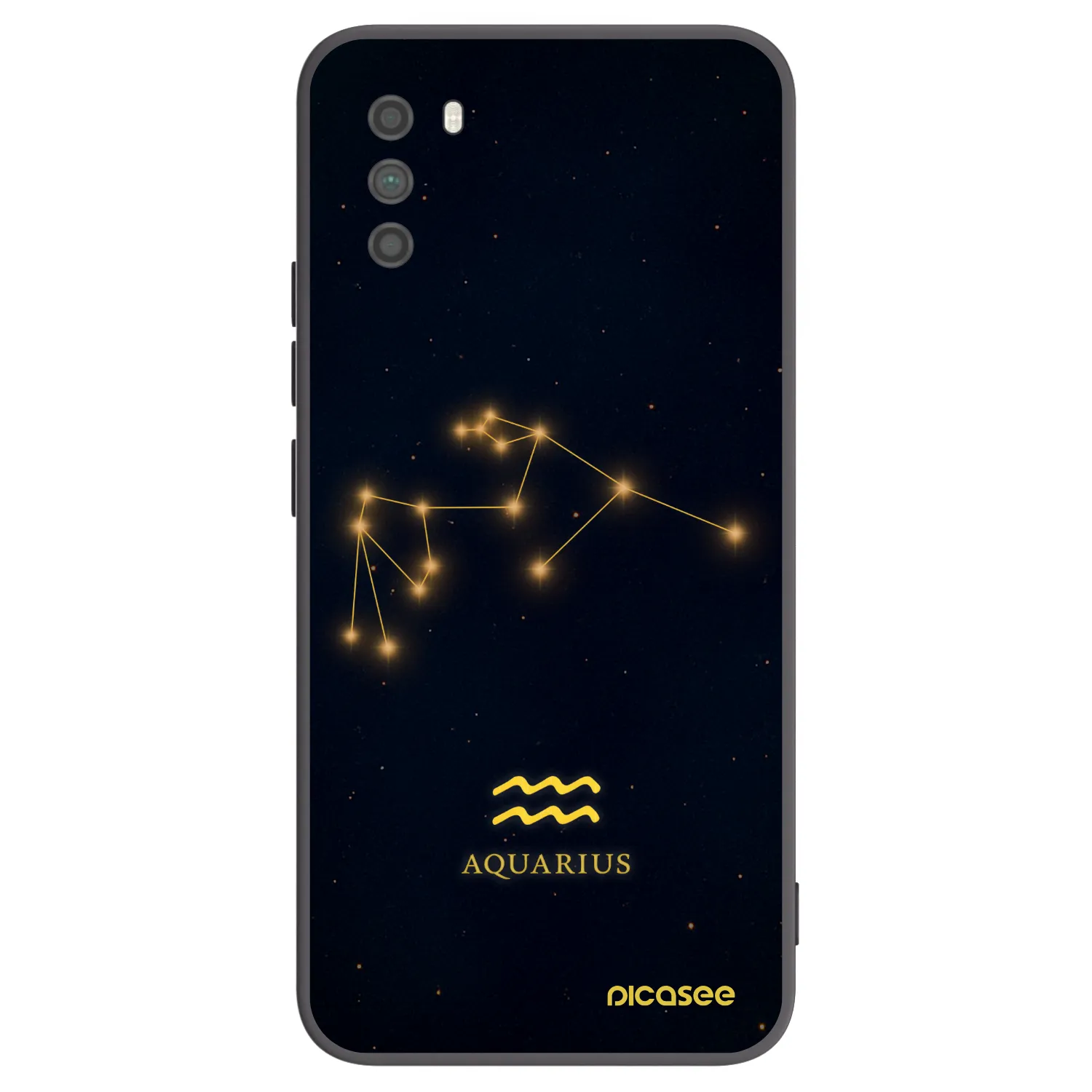 Picasee Μαύρη θήκη σιλικόνης για Xiaomi Poco M3 - AQUARIUS