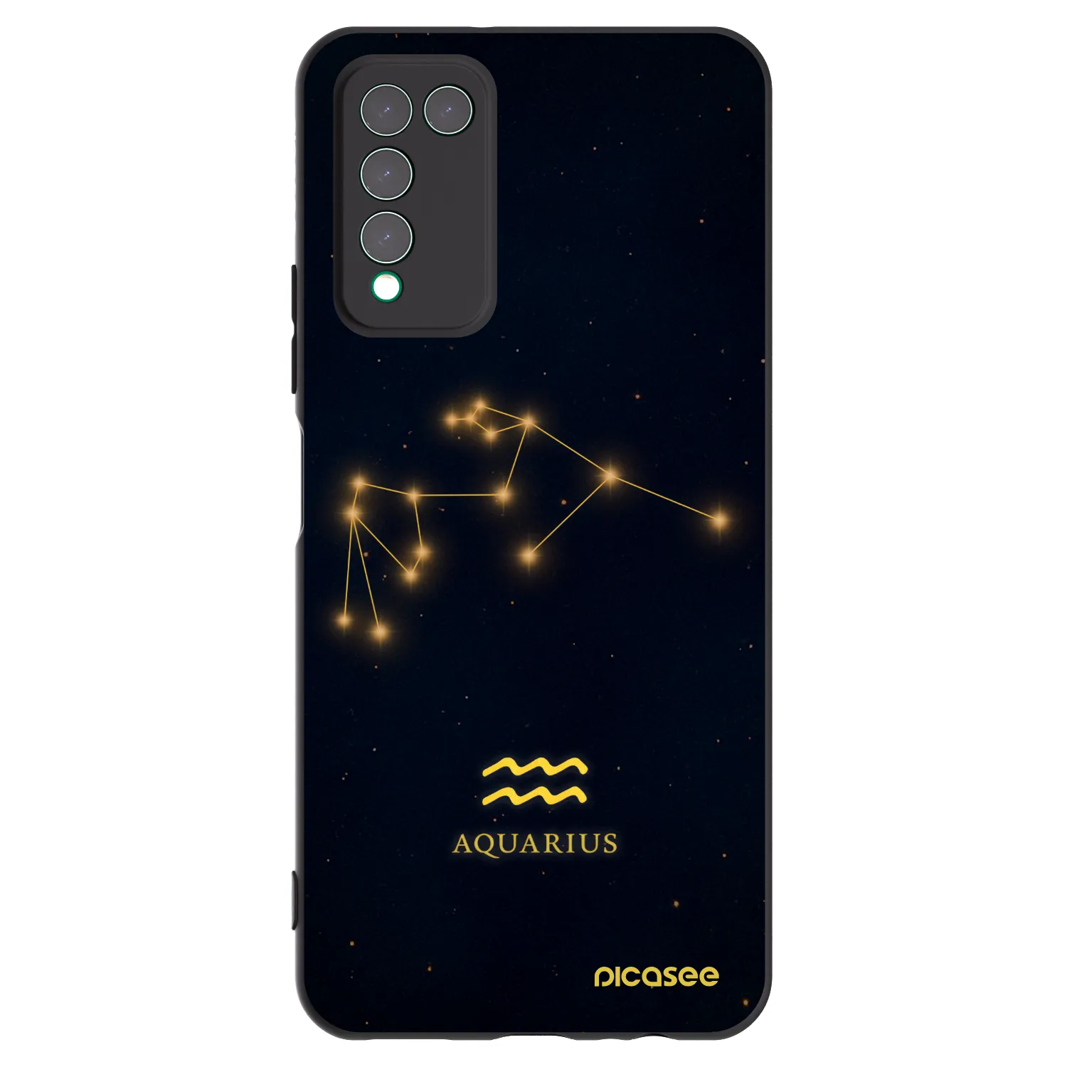 Picasee Μαύρη θήκη σιλικόνης για Honor 10X Lite - AQUARIUS