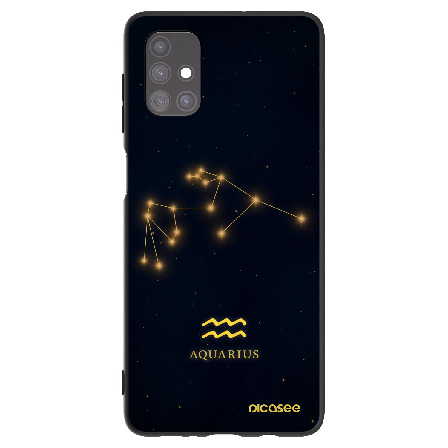 Picasee Μαύρη θήκη σιλικόνης για Samsung Galaxy M51 M515F - AQUARIUS