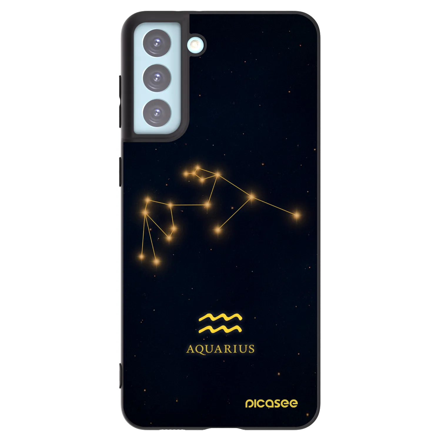 Picasee Μαύρη θήκη σιλικόνης για Samsung Galaxy S21+ 5G G996F - AQUARIUS