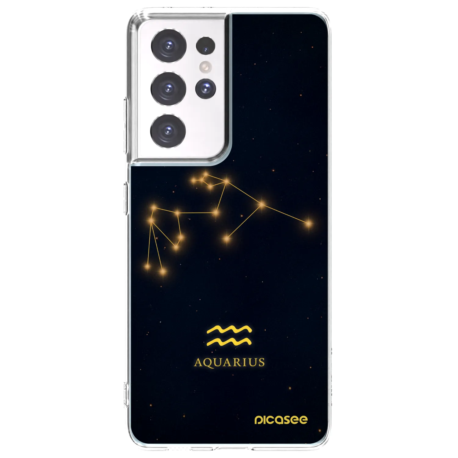 Picasee διαφανής θήκη σιλικόνης Samsung Galaxy S21 Ultra 5G G998B - AQUARIUS