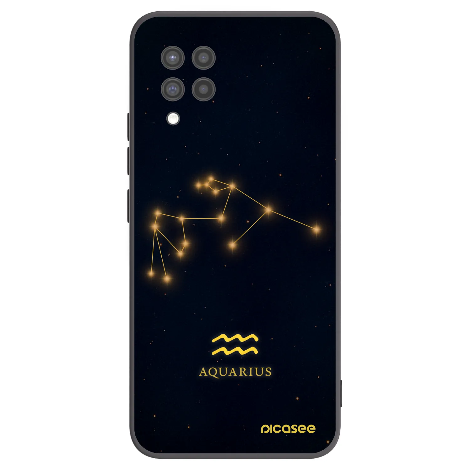 Picasee Μαύρη θήκη σιλικόνης για Samsung Galaxy A42 A426B - AQUARIUS