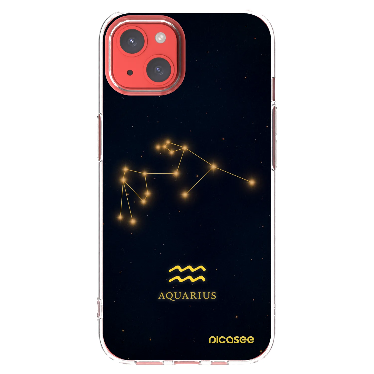 Picasee διαφανής θήκη σιλικόνης Apple iPhone 13 - AQUARIUS