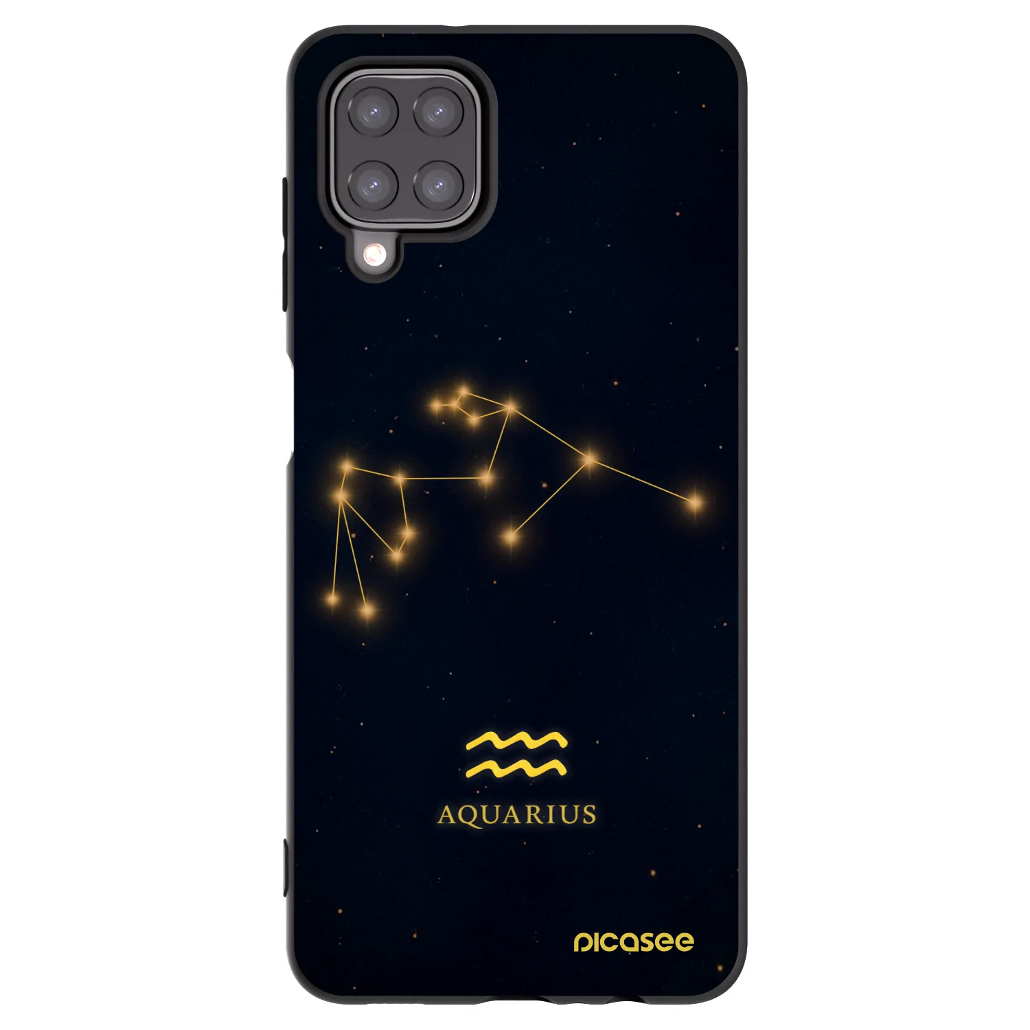 Picasee Μαύρη θήκη σιλικόνης για Samsung Galaxy M12 M127F - AQUARIUS