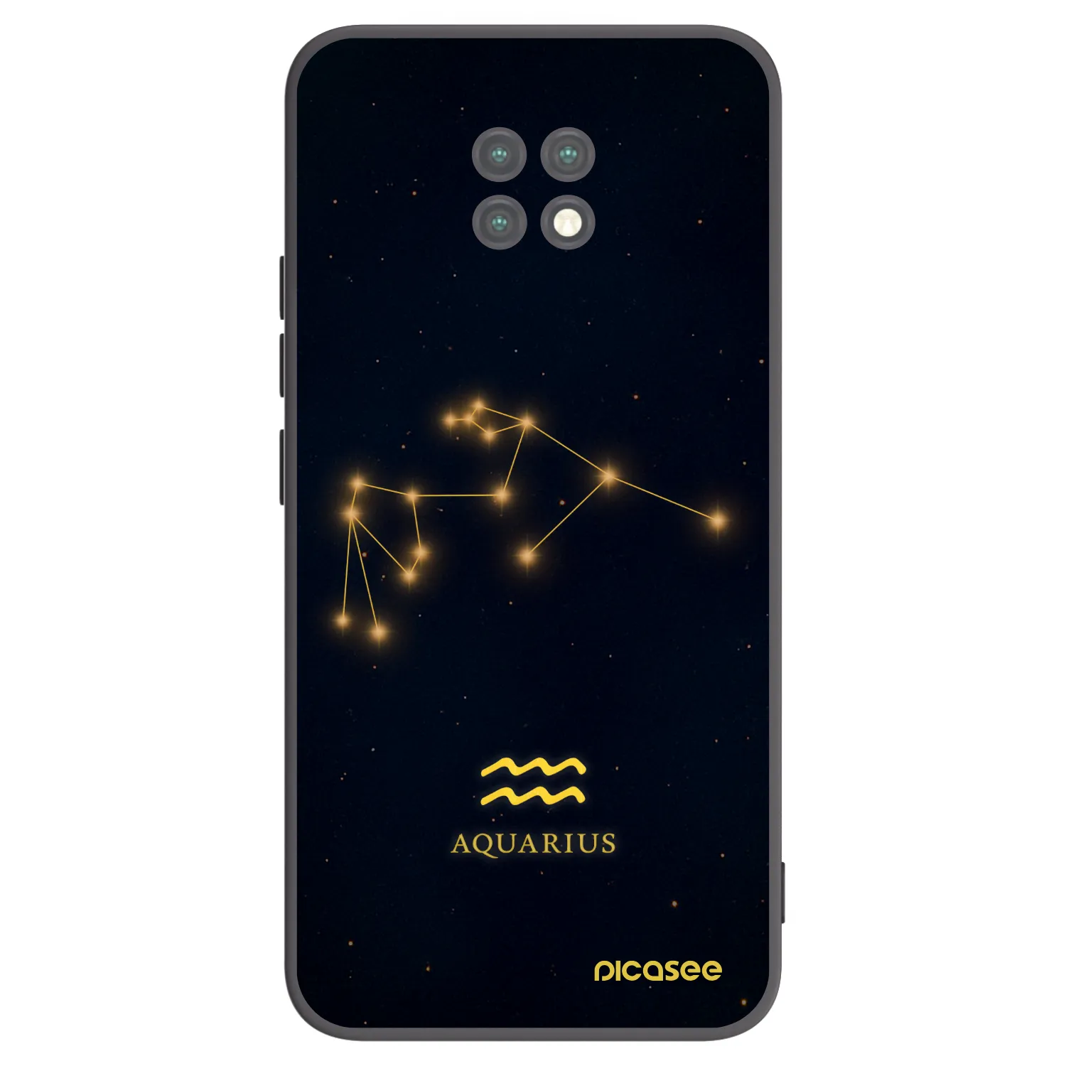 Picasee Μαύρη θήκη σιλικόνης για Xiaomi Redmi Note 9T - AQUARIUS