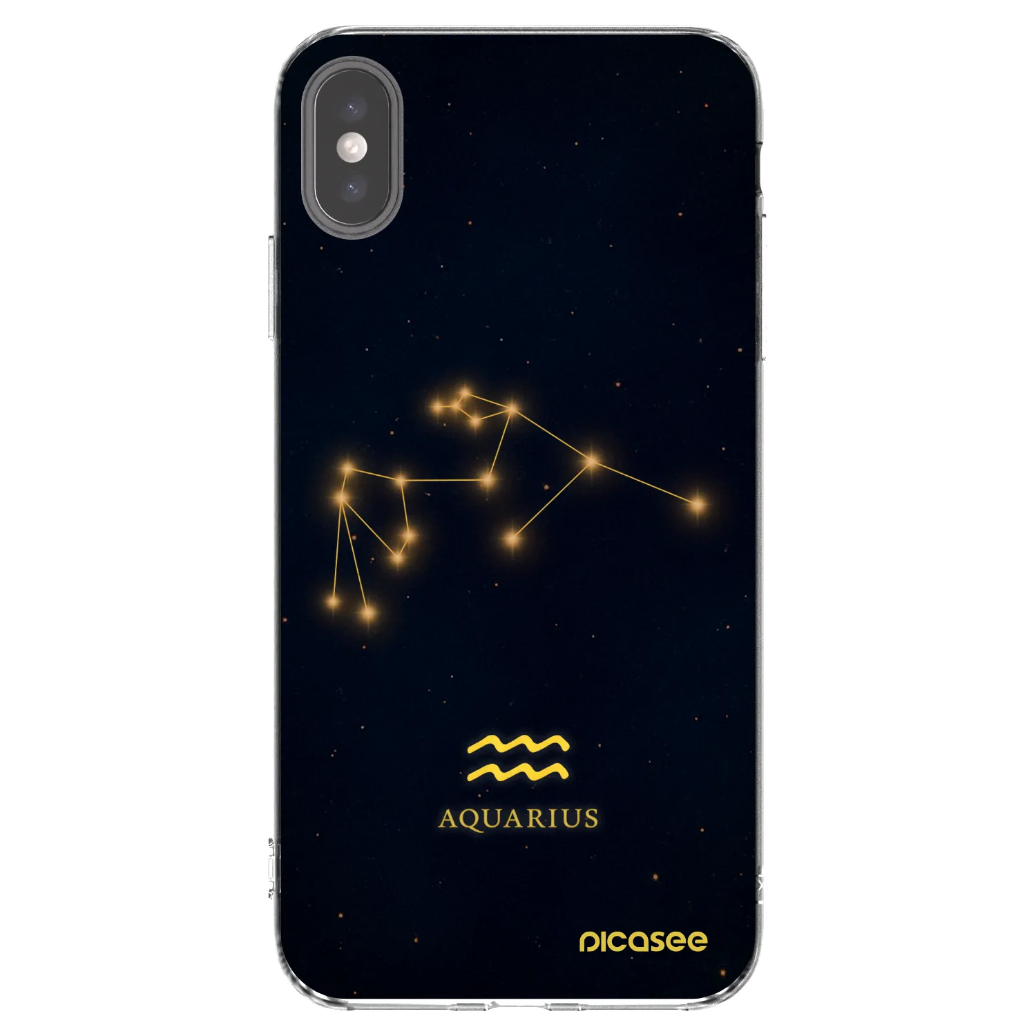 Picasee διαφανής θήκη σιλικόνης Apple iPhone XS Max - AQUARIUS
