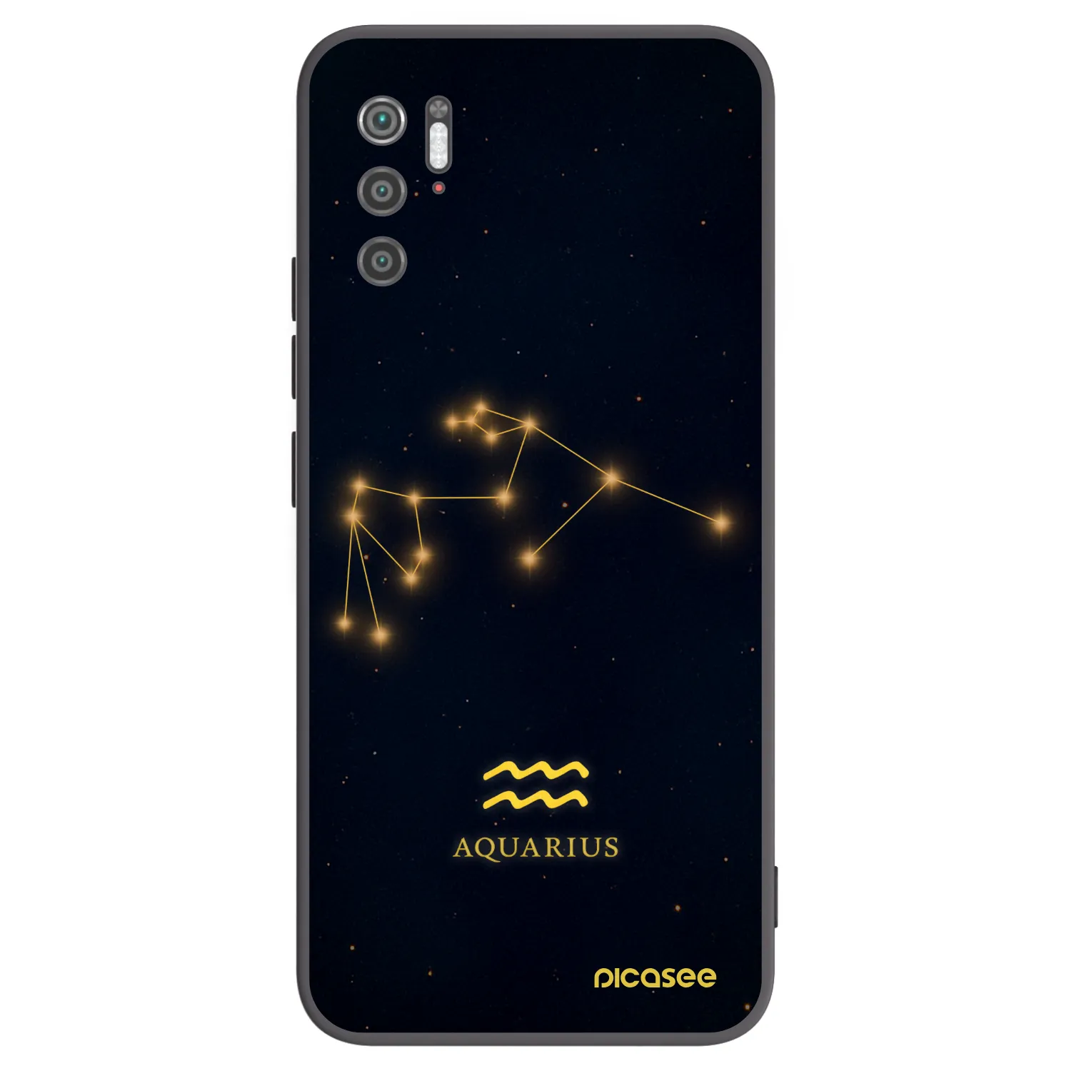 Picasee Μαύρη θήκη σιλικόνης για Xiaomi Poco M3 Pro 5G - AQUARIUS