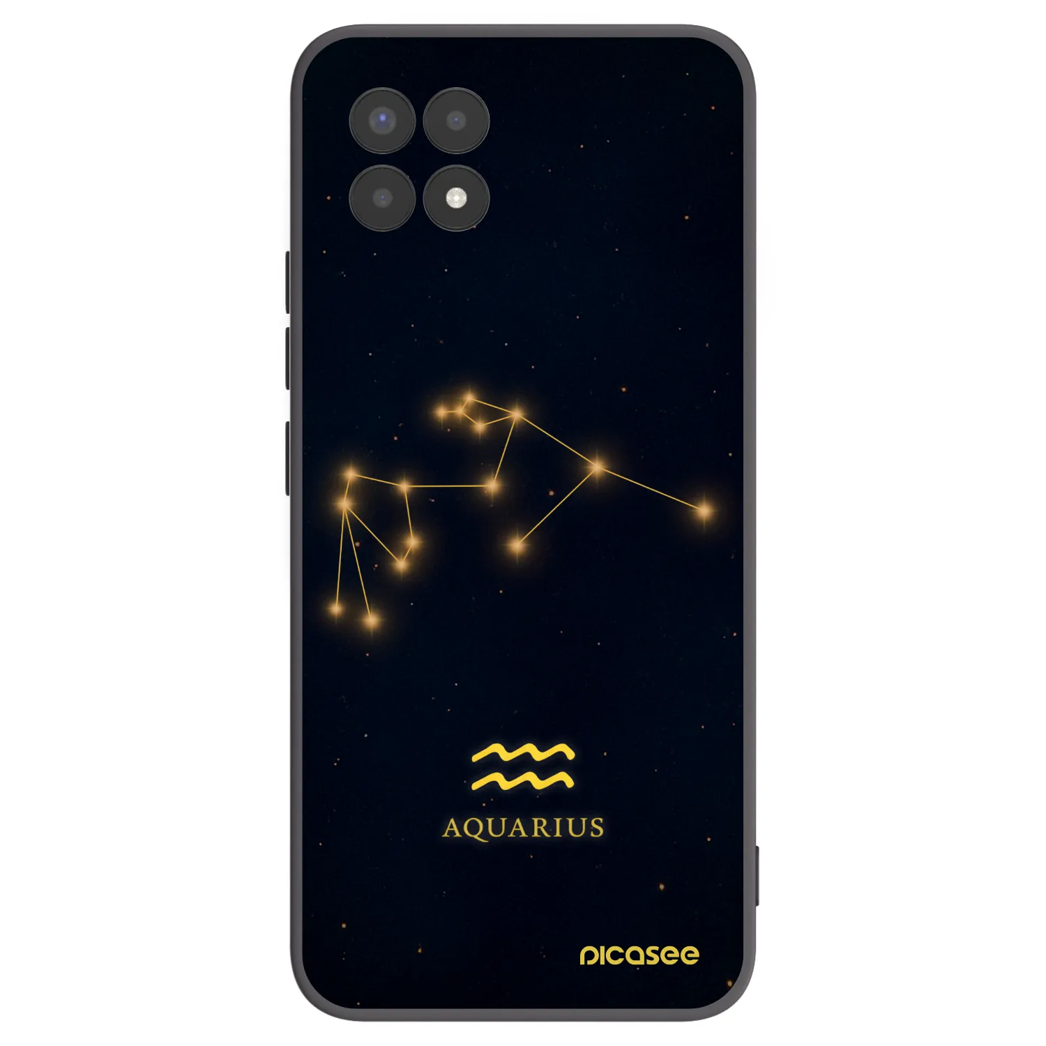 Picasee Μαύρη θήκη σιλικόνης για Realme 8i - AQUARIUS