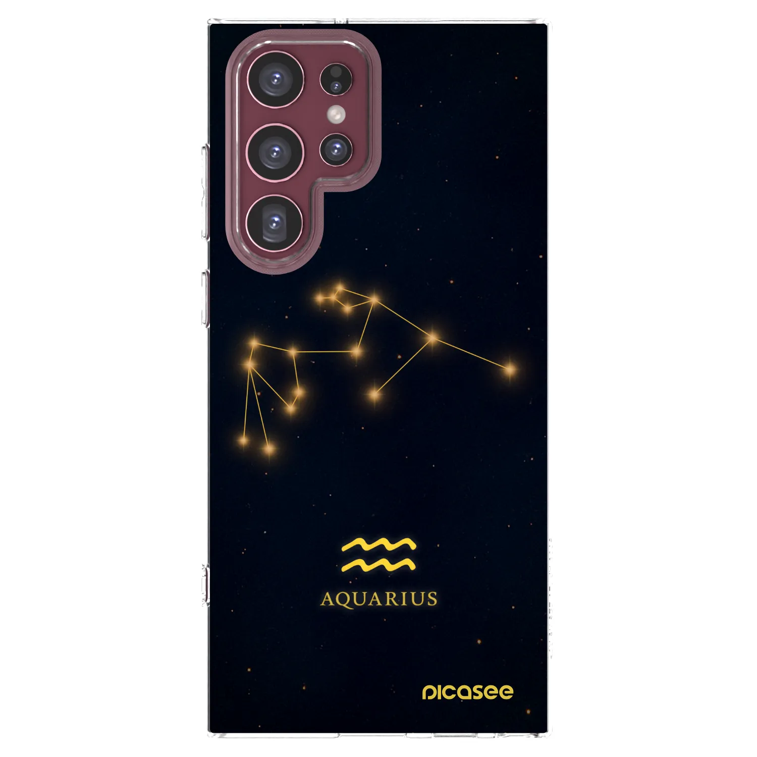 Picasee διαφανής θήκη σιλικόνης Samsung Galaxy S22 Ultra 5G - AQUARIUS