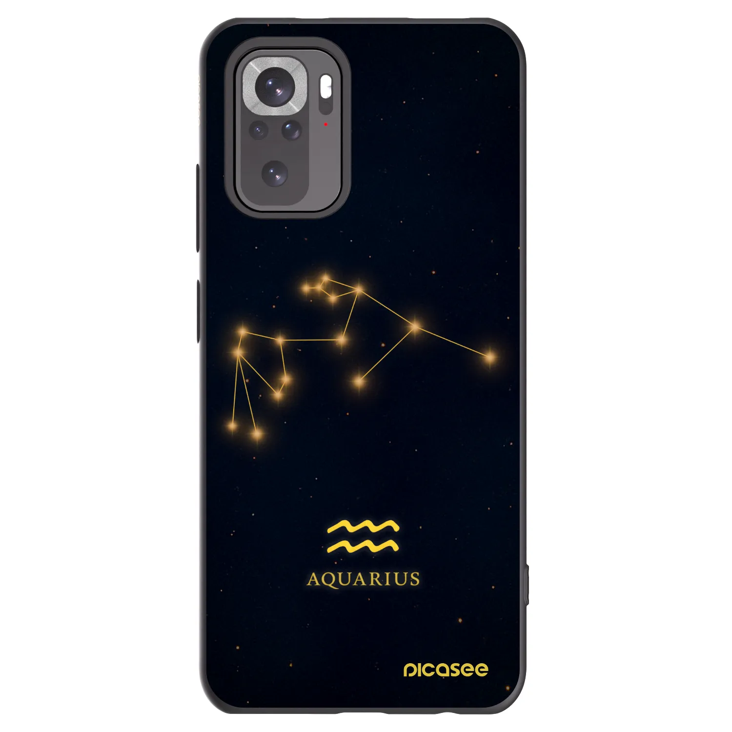 Picasee Μαύρη θήκη σιλικόνης για Xiaomi Redmi Note 11S 4G - AQUARIUS