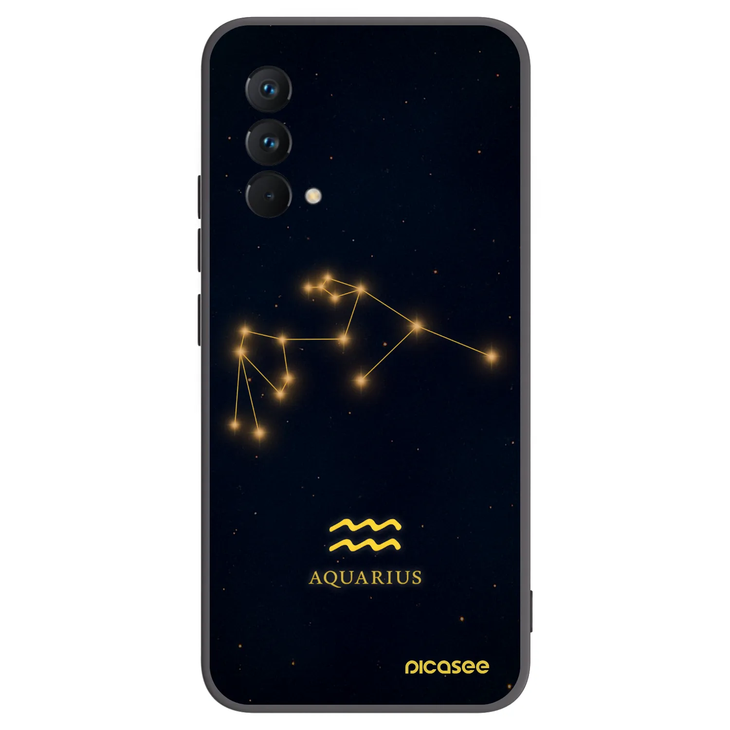 Picasee Μαύρη θήκη σιλικόνης για Realme GT Master Edition 5G - AQUARIUS