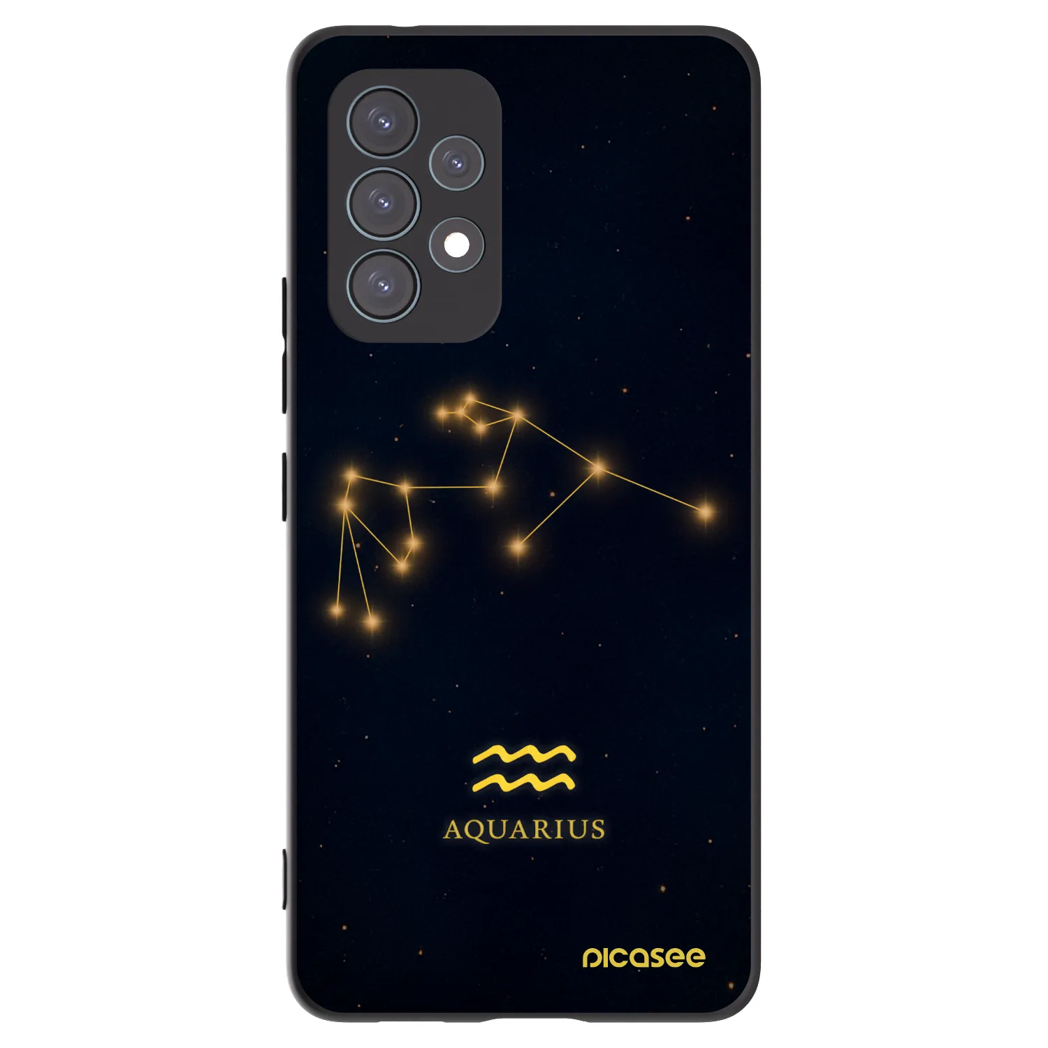 Picasee Μαύρη θήκη σιλικόνης για Samsung Galaxy A53 5G A536 - AQUARIUS