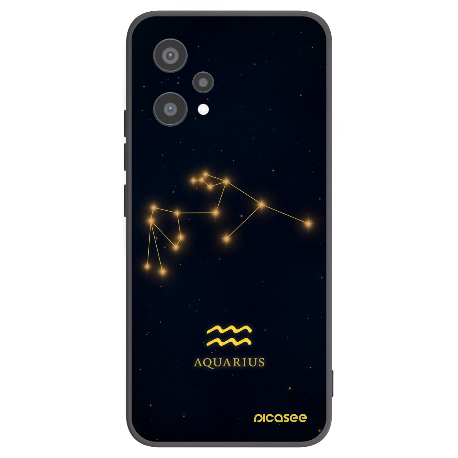 Picasee Μαύρη θήκη σιλικόνης για Realme 9 Pro 5G - AQUARIUS