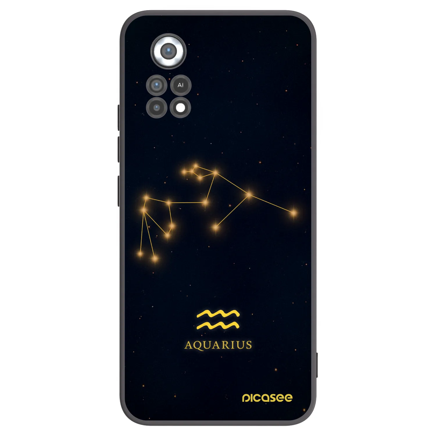 Picasee Μαύρη θήκη σιλικόνης για Xiaomi Poco X4 Pro 5G - AQUARIUS