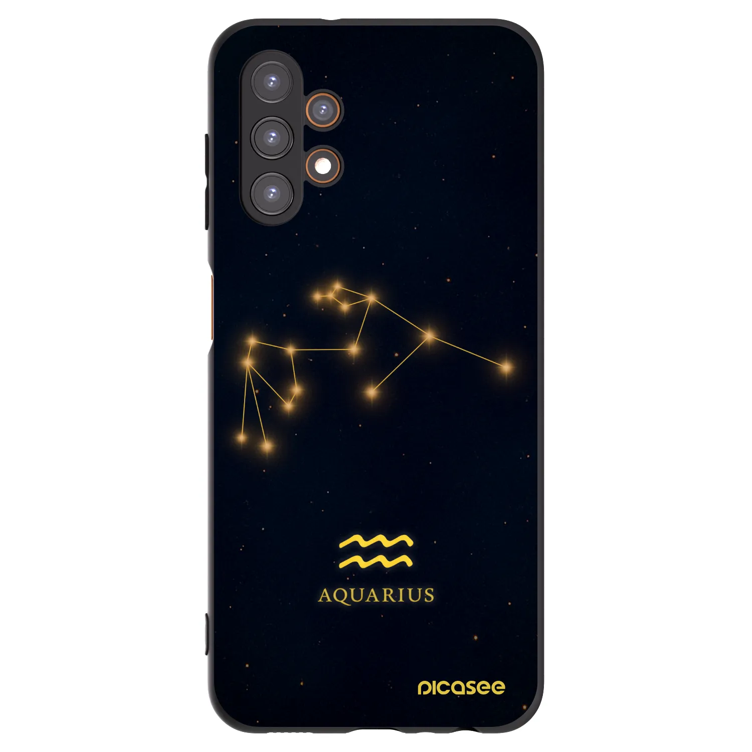 Picasee Μαύρη θήκη σιλικόνης για Samsung Galaxy A13 4G A135 - AQUARIUS