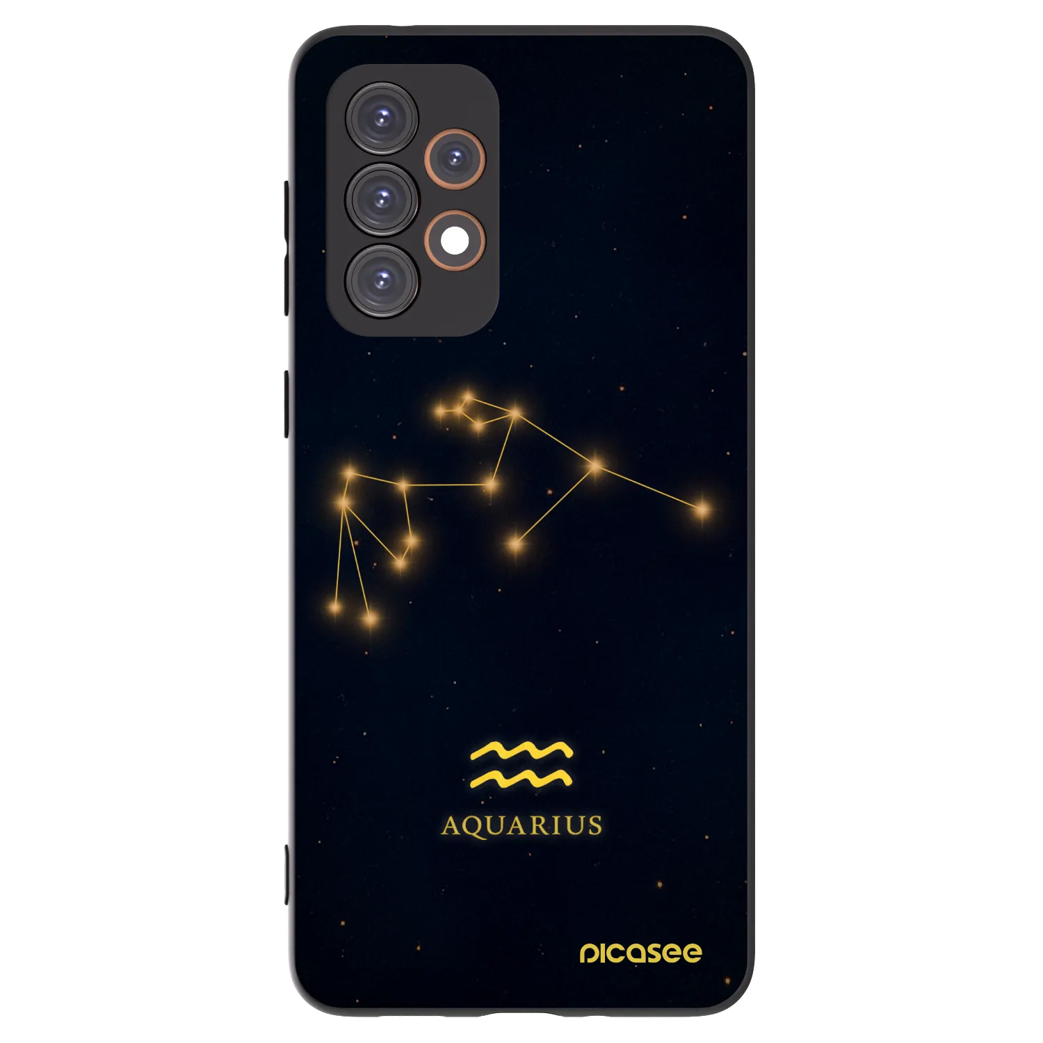 Picasee Μαύρη θήκη σιλικόνης για Samsung Galaxy A33 5G A336 - AQUARIUS