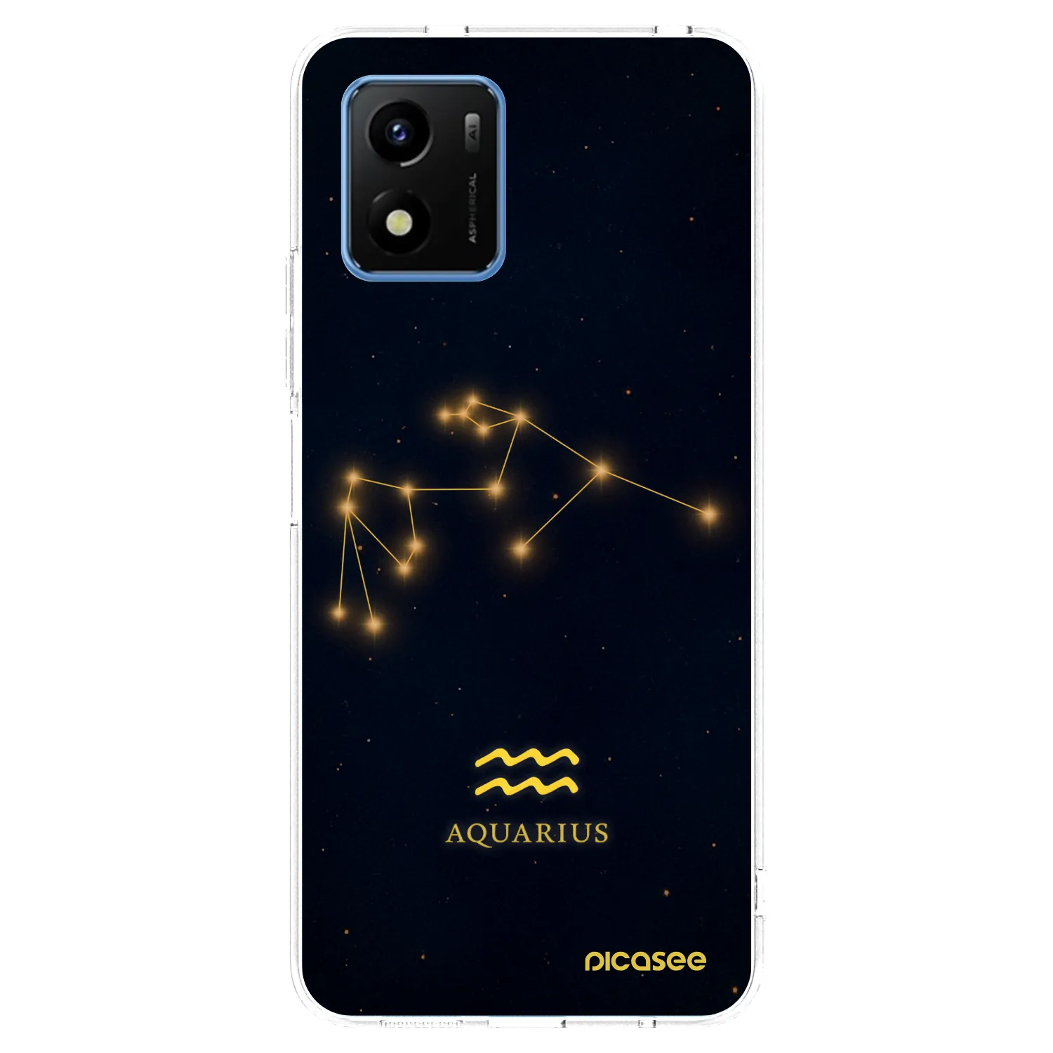 Picasee διαφανής θήκη σιλικόνης Vivo Y01 - AQUARIUS