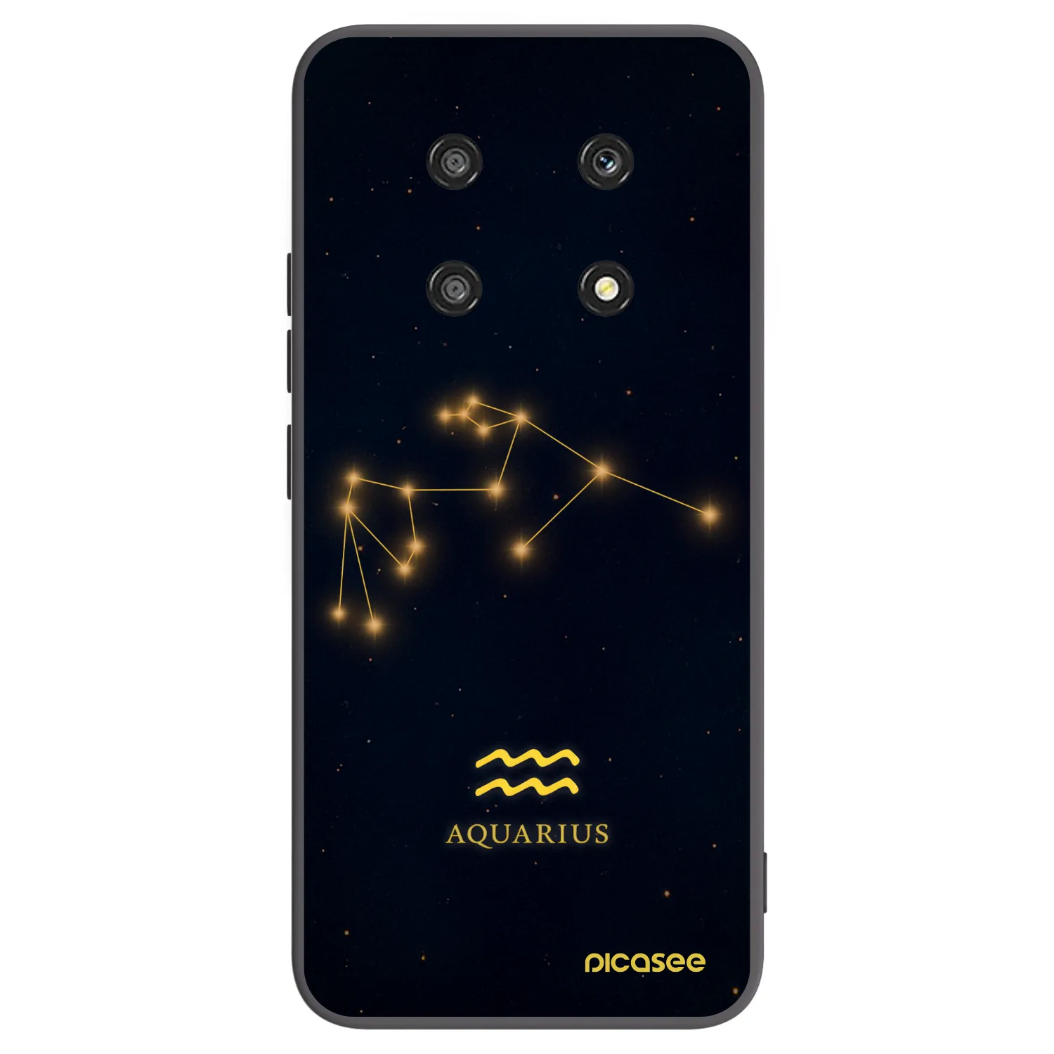 Picasee Μαύρη θήκη σιλικόνης για Honor Magic4 Lite 5G - AQUARIUS