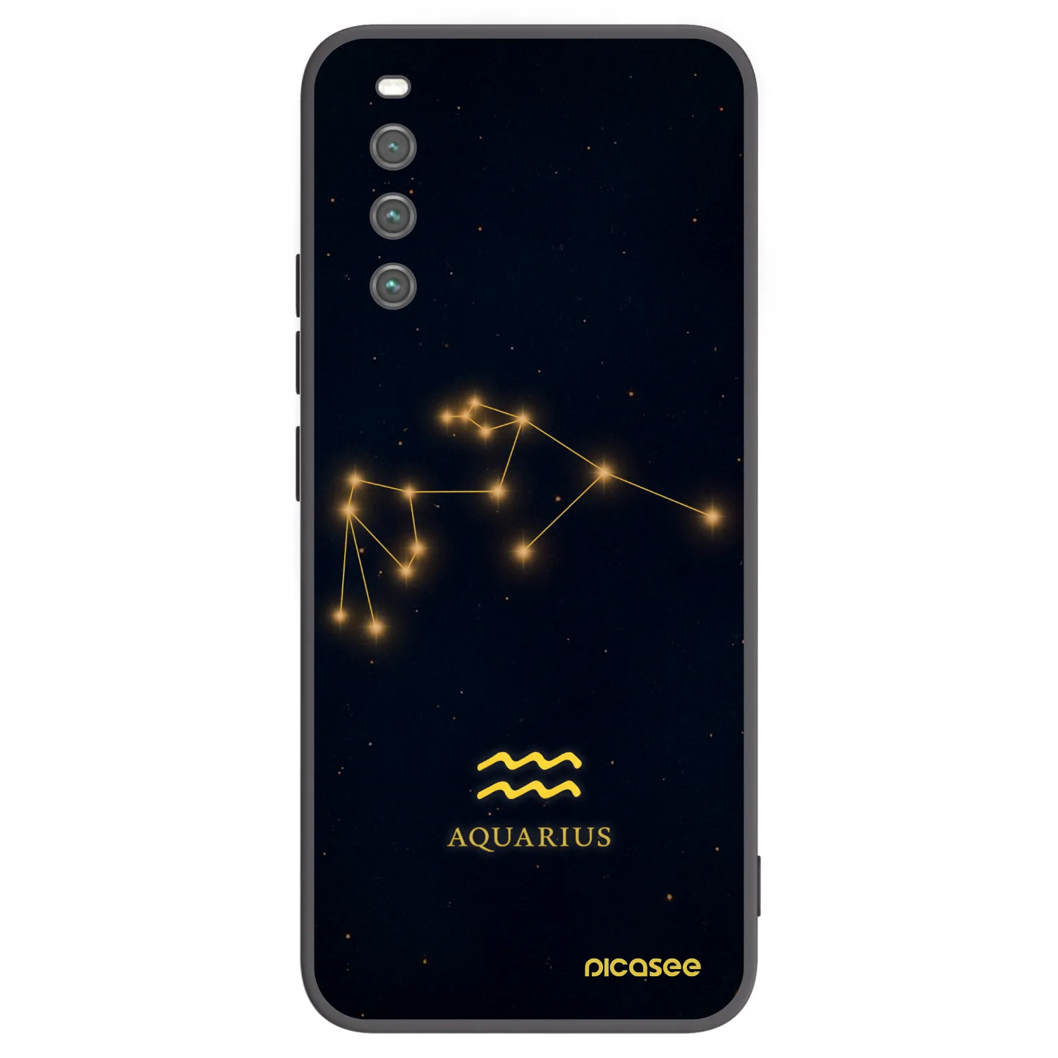 Picasee Μαύρη θήκη σιλικόνης για Sony Xperia 10 IV 5G - AQUARIUS