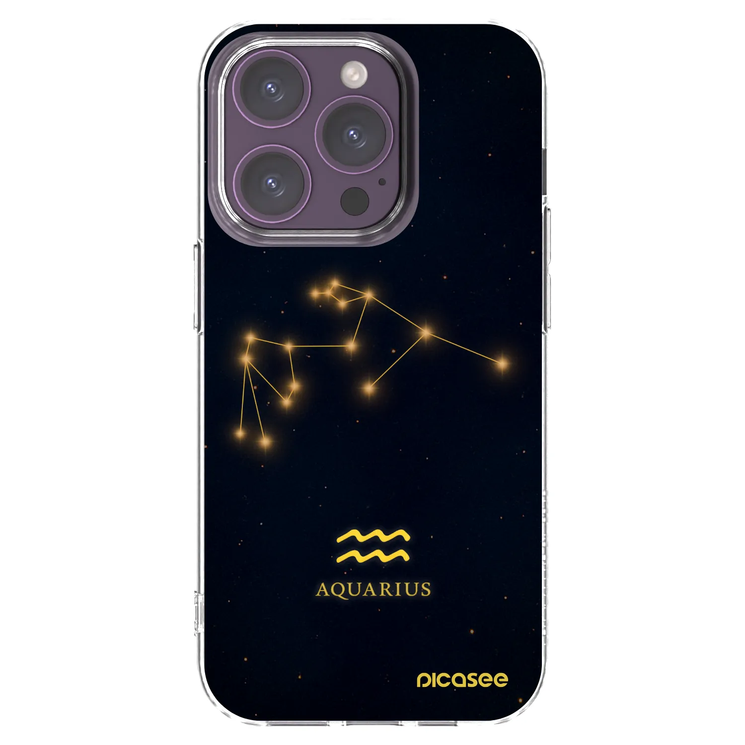 Picasee διαφανής θήκη σιλικόνης Apple iPhone 14 Pro - AQUARIUS