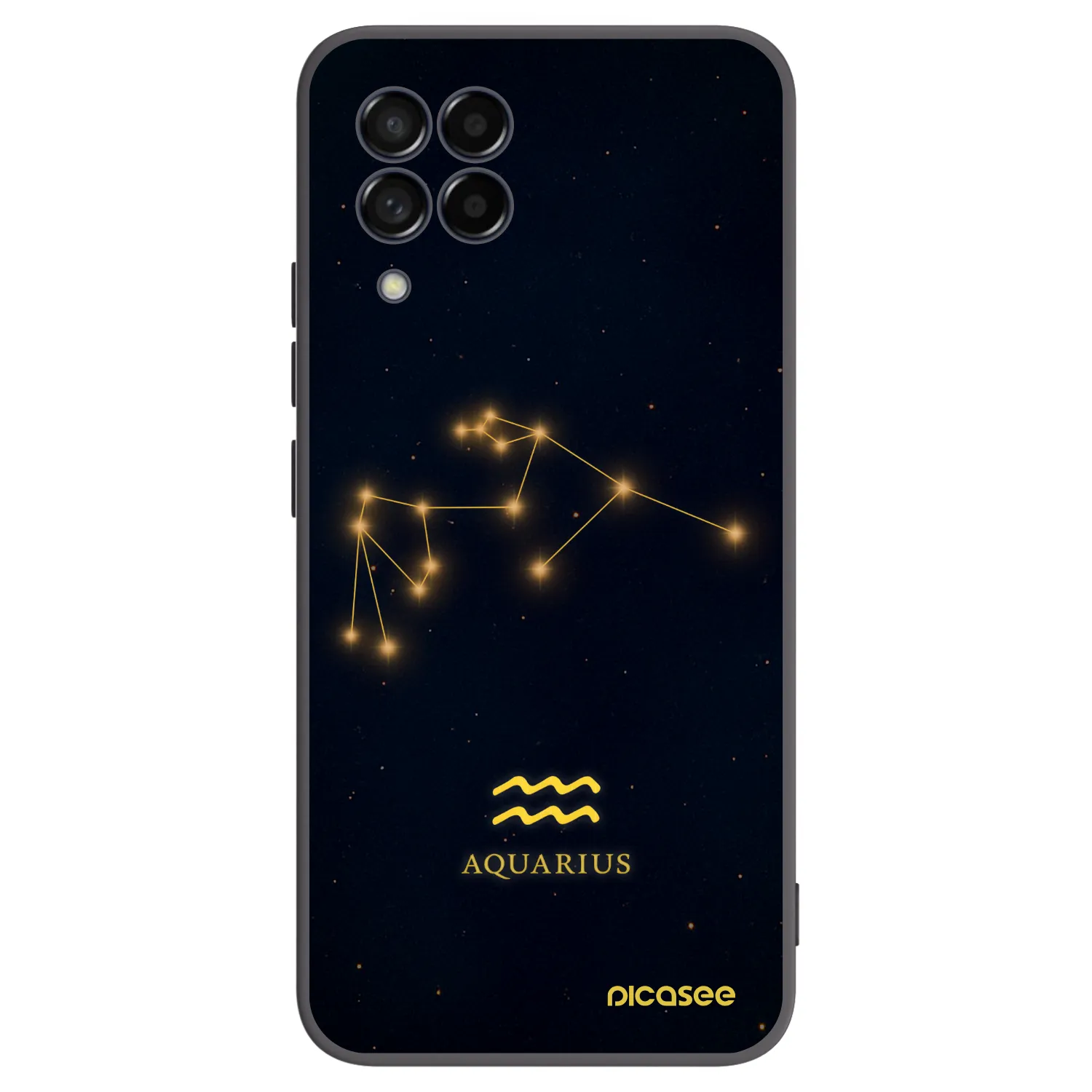 Picasee Μαύρη θήκη σιλικόνης για Samsung Galaxy M53 5G - AQUARIUS