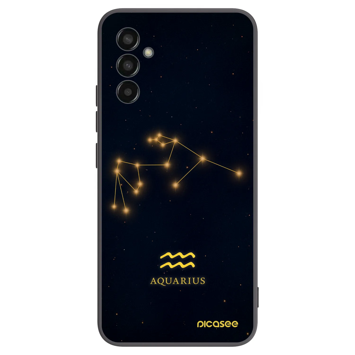 Picasee Μαύρη θήκη σιλικόνης για Samsung Galaxy M13 M135F - AQUARIUS