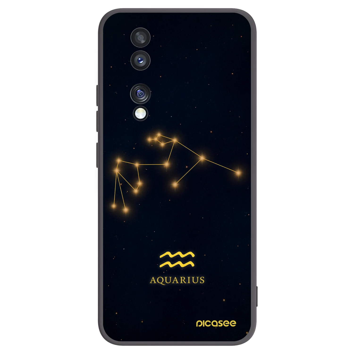 Picasee Μαύρη θήκη σιλικόνης για Honor 70 - AQUARIUS