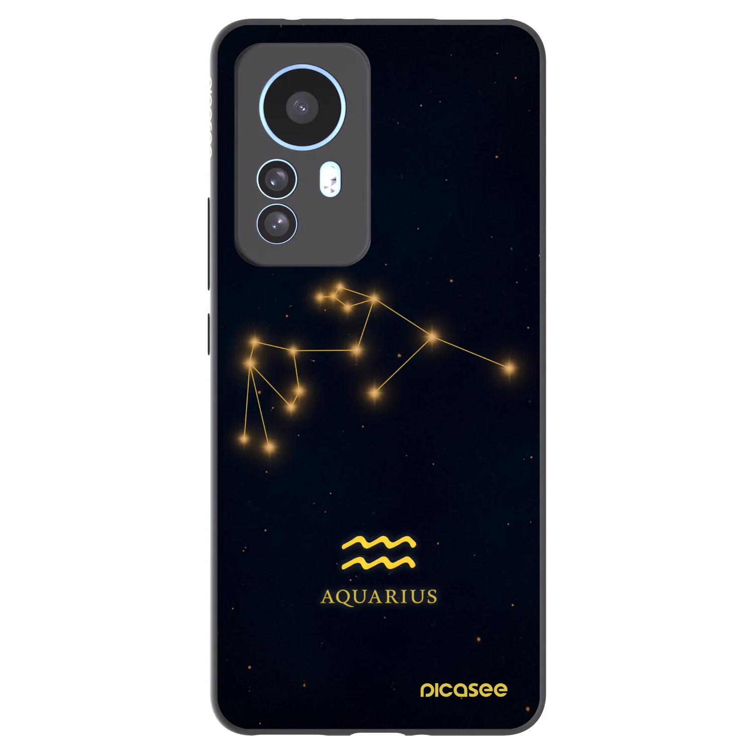 Picasee Μαύρη θήκη σιλικόνης για Xiaomi 12T Pro - AQUARIUS