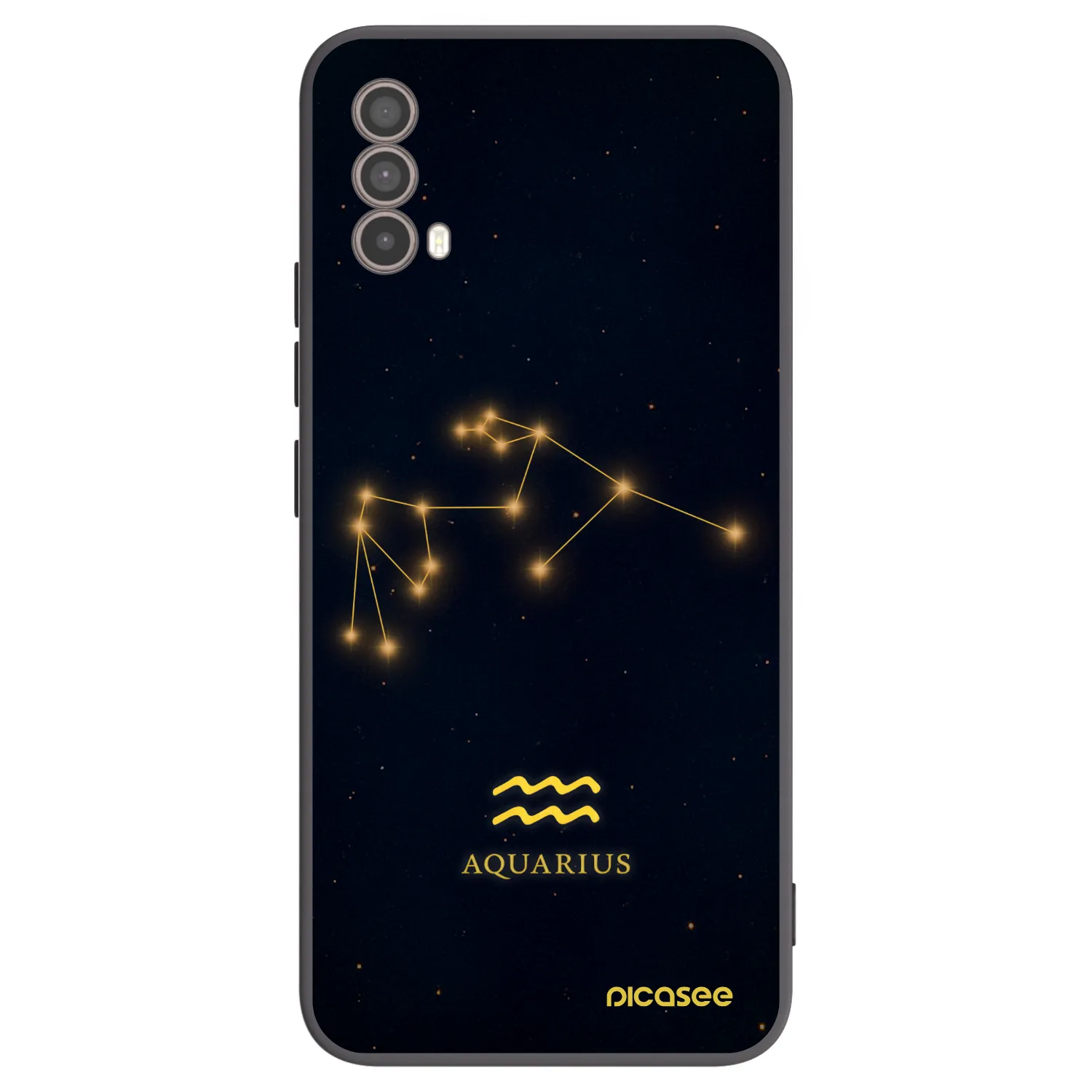 Picasee Μαύρη θήκη σιλικόνης για Motorola Moto E40 - AQUARIUS