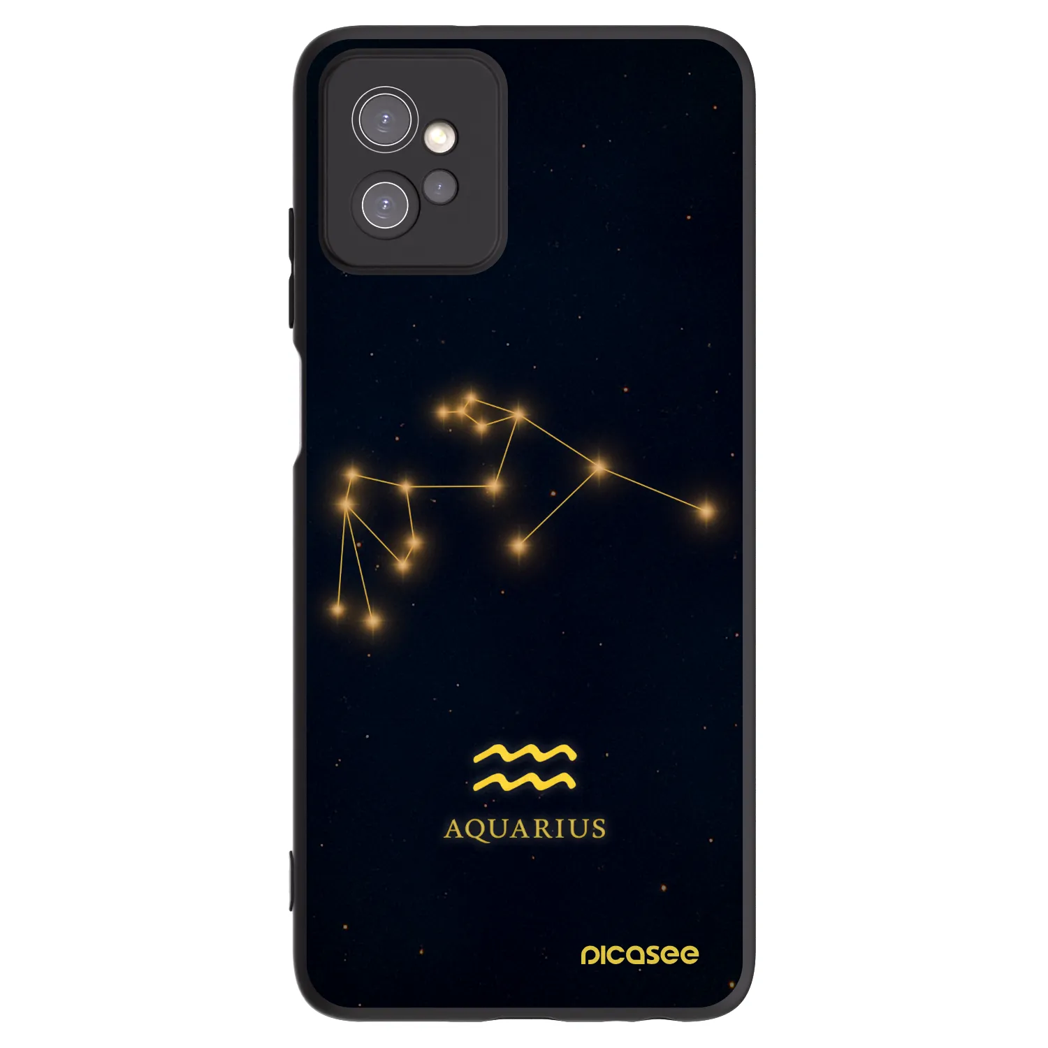 Picasee Μαύρη θήκη σιλικόνης για Motorola Moto G32 - AQUARIUS