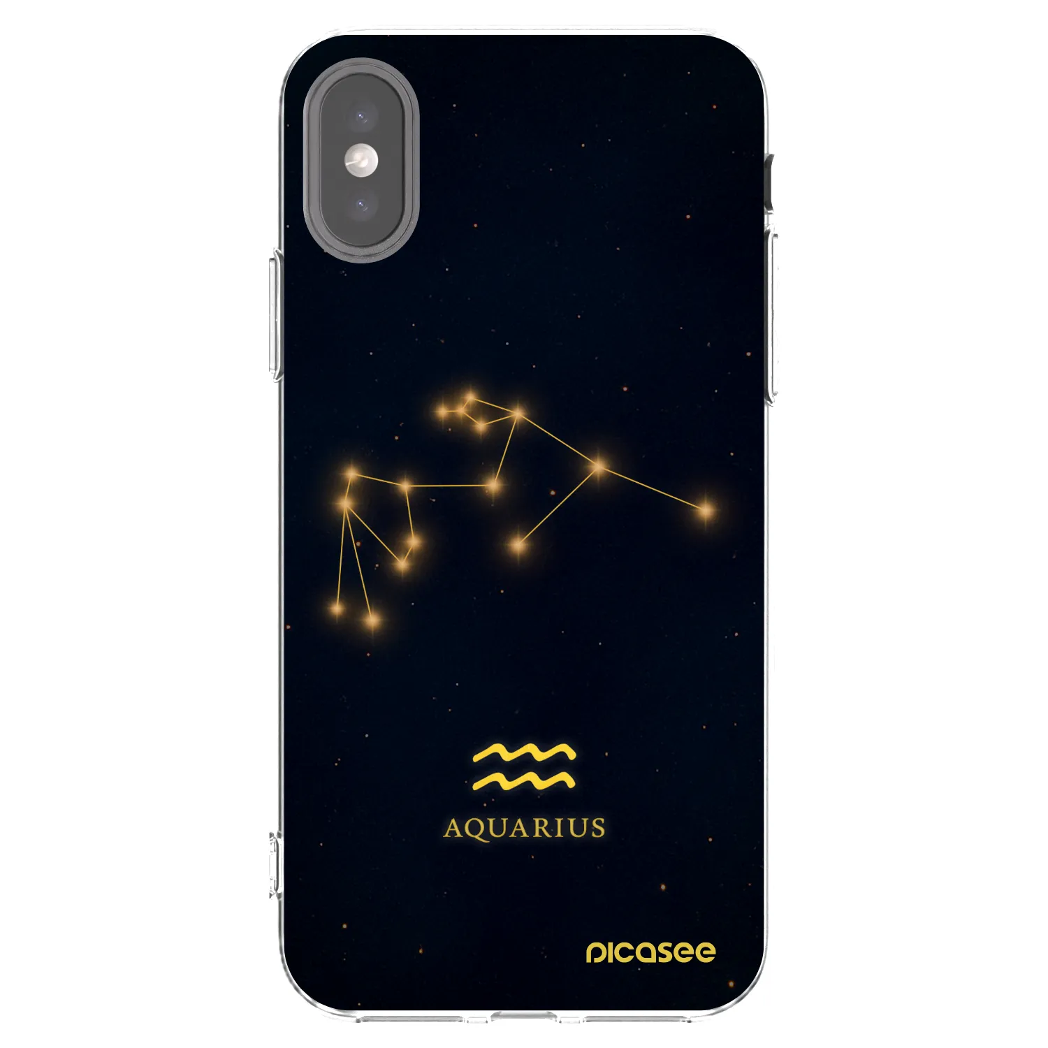 Picasee διαφανής θήκη σιλικόνης Apple iPhone X/XS - AQUARIUS