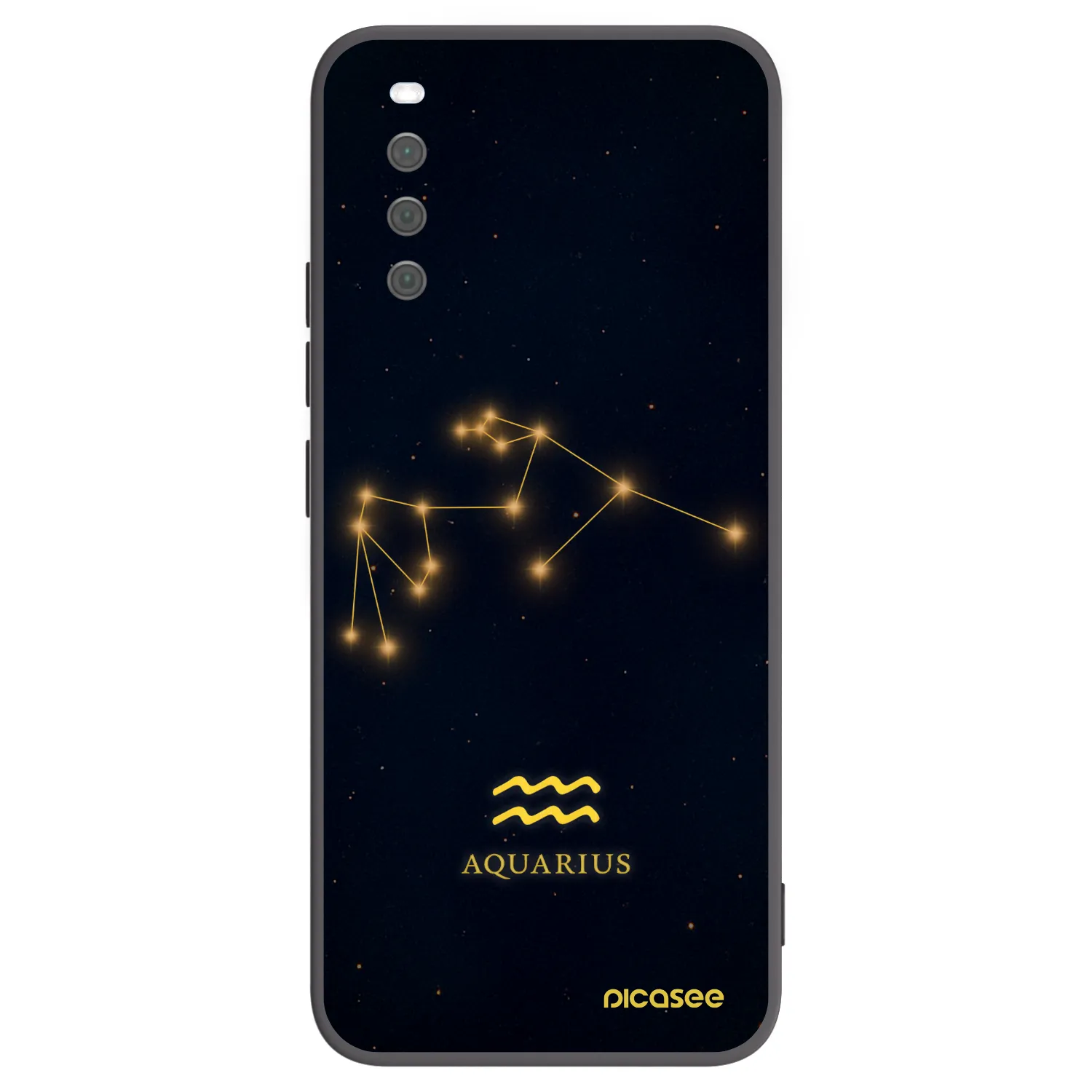 Picasee Μαύρη θήκη σιλικόνης για Sony Xperia 10 III - AQUARIUS