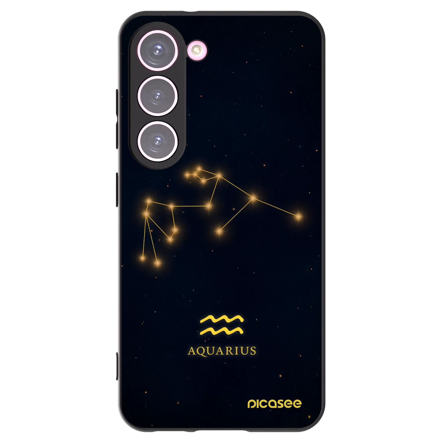 Picasee Μαύρη θήκη σιλικόνης για Samsung Galaxy S23 5G - AQUARIUS