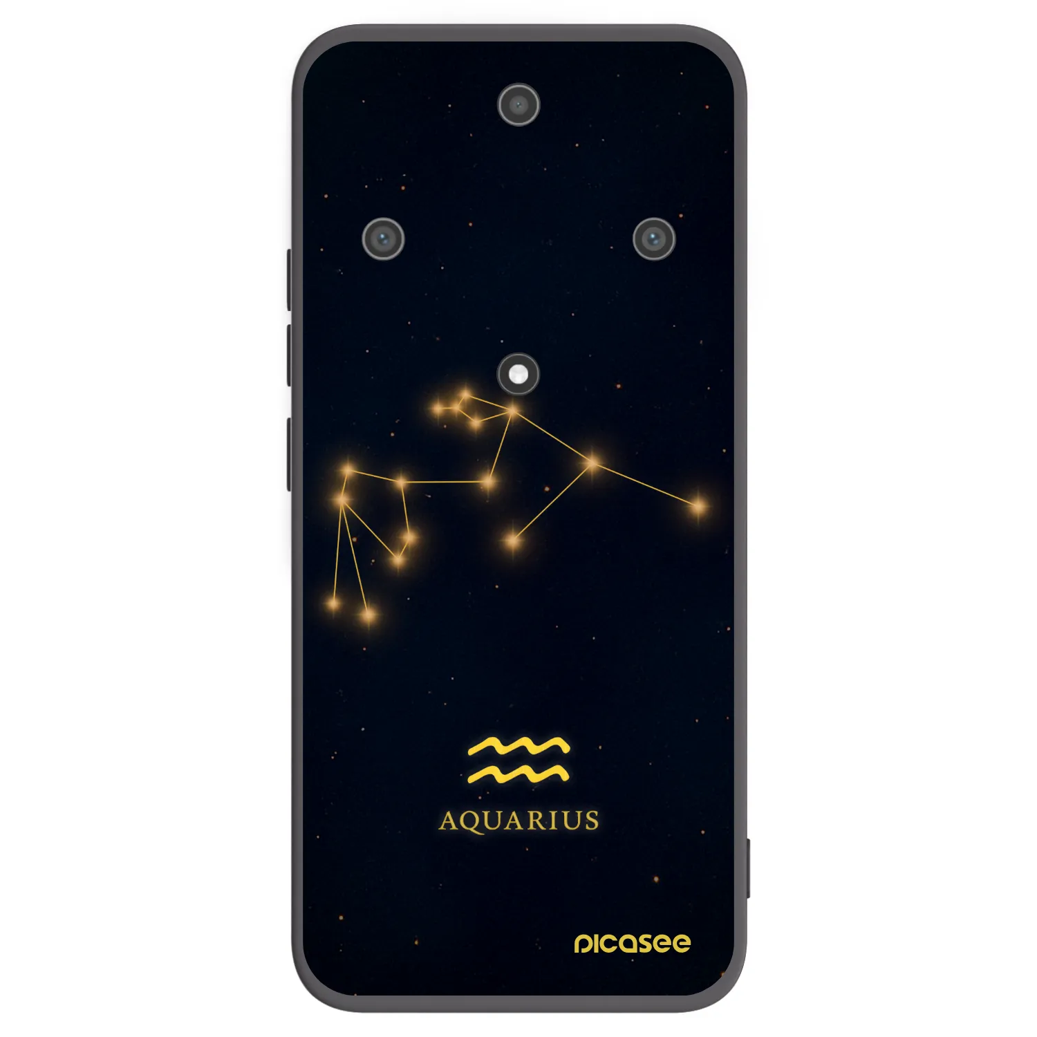 Picasee Μαύρη θήκη σιλικόνης για Honor Magic5 Lite 5G - AQUARIUS